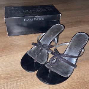 Sparkly black dress heels. Size 11 - comes with original Rampage box.